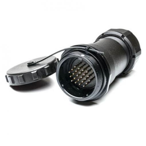 Kulatý konektor, počet kontaktů: 24, Kabel RS PRO, pohlaví kontaktu: Vnější, orientace těla: Rovný Zásuvka, řada: SP29