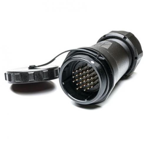 Kulatý konektor, počet kontaktů: 26, Kabel RS PRO, pohlaví kontaktu: Vnější, orientace těla: Rovný Zásuvka, řada: SP29
