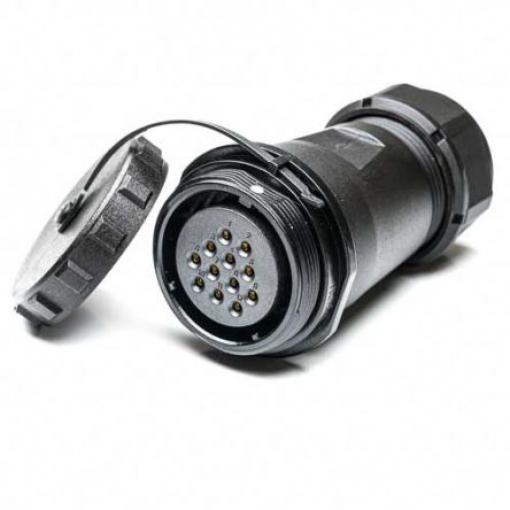 Kulatý konektor, počet kontaktů: 12, Kabel RS PRO, pohlaví kontaktu: Vnitřní, orientace těla: Rovný Zásuvka, řada: SP29