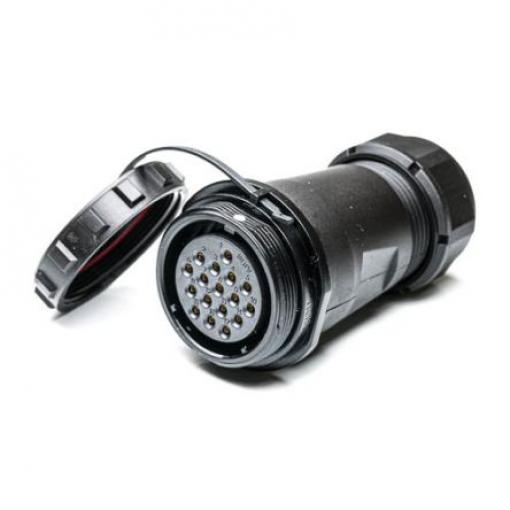 Kulatý konektor, počet kontaktů: 17, Kabel RS PRO, pohlaví kontaktu: Vnitřní, orientace těla: Rovný Zásuvka, řada: SP29