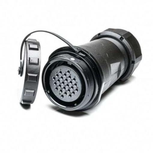 Kulatý konektor, počet kontaktů: 26, Kabel RS PRO, pohlaví kontaktu: Vnitřní, orientace těla: Rovný Zásuvka, řada: SP29