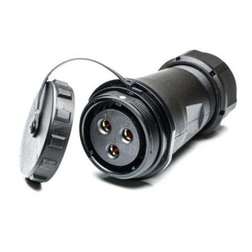 Kulatý konektor, počet kontaktů: 3, Kabel RS PRO, pohlaví kontaktu: Vnitřní, orientace těla: Rovný Zásuvka, řada: SP29