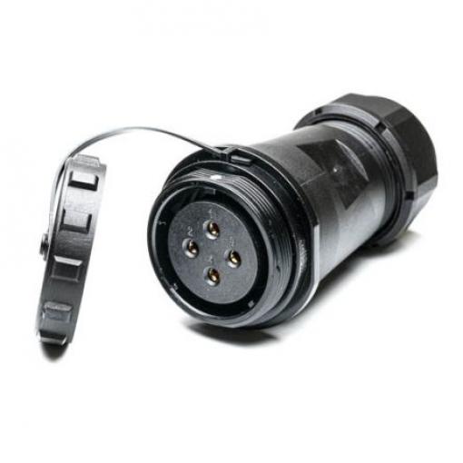 Kulatý konektor, počet kontaktů: 4, Kabel RS PRO, pohlaví kontaktu: Vnitřní, orientace těla: Rovný Zásuvka, řada: SP29
