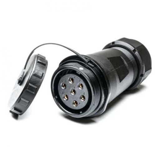 Kulatý konektor, počet kontaktů: 7, Kabel RS PRO, pohlaví kontaktu: Vnitřní, orientace těla: Rovný Zásuvka, řada: SP29