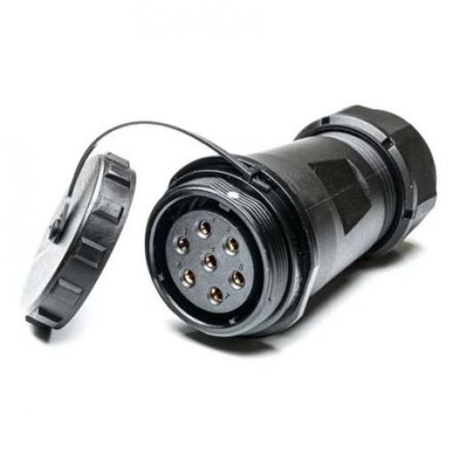 Kulatý konektor, počet kontaktů: 7, Kabel RS PRO, pohlaví kontaktu: Vnitřní, orientace těla: Rovný Zásuvka, řada: SP29
