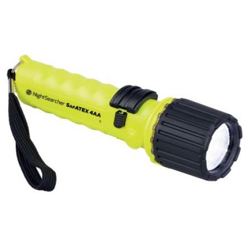 Kapesní svítilna, IECEx, ATEX SA-SIGMA-4AA, rozsah: NSSAFA-FLA-4AA, typ žárovky: LED, IP68 AA Nightsearcher
