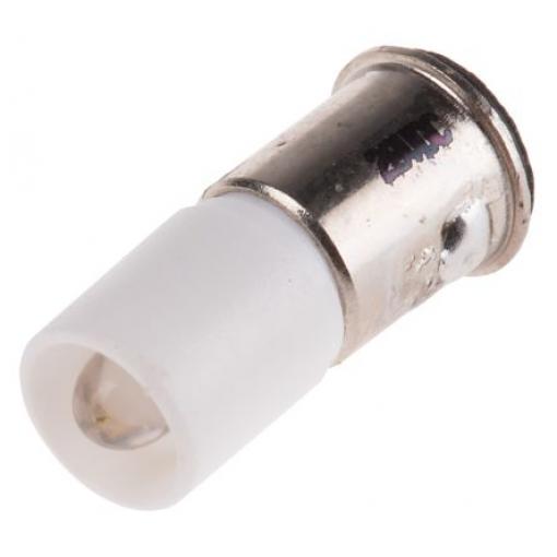 RS PRO Kontrolka barva světla Bílá Jednočipové, průměr: 6 mm, 28 V dc