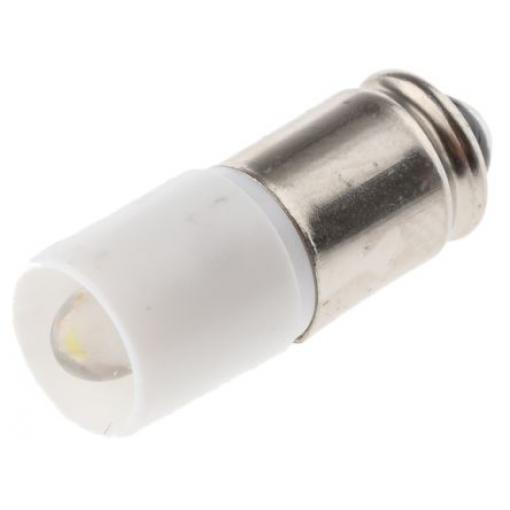 RS PRO Kontrolka barva světla Bílá, objímka žárovky: Miniaturní drážka Jednočipové, průměr: 6 mm, 28 V ac/dc
