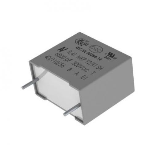 Polypropylenový kondenzátor, řada: R41-T Y2 1 μF 10 % 300 V dc 300 V ac, Průchozí otvor 0.8 mm KEMET AEC-Q200