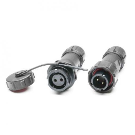 Kulatý konektor, počet kontaktů: 2, Kabel, velikost: Standard RS PRO, pohlaví kontaktu: Samec/samice, orientace těla: