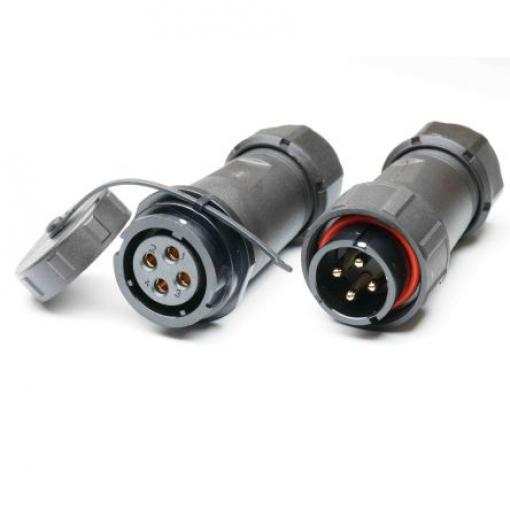 Kulatý konektor, počet kontaktů: 4, Kabel, velikost: Standard RS PRO, pohlaví kontaktu: Samec/samice, orientace těla: