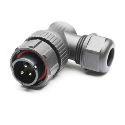 Kulatý konektor, počet kontaktů: 3, Kabel, velikost: Standard RS PRO, pohlaví kontaktu: Vnější, orientace těla: Pravý