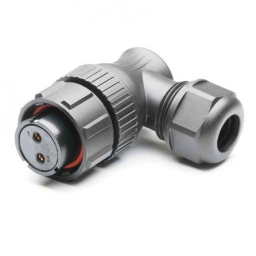 Kulatý konektor, počet kontaktů: 2, Kabel, velikost: Standard RS PRO, pohlaví kontaktu: Vnitřní, orientace těla: Pravý