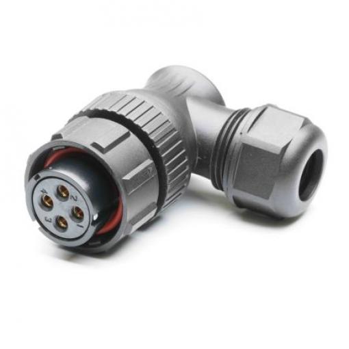 Kulatý konektor, počet kontaktů: 4, Kabel, velikost: Standard RS PRO, pohlaví kontaktu: Vnitřní, orientace těla: Pravý