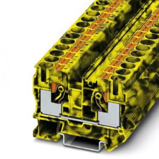 Phoenix Contact Svorkovnice pro komponenty 1077088, řada: PT 10, 1 kV Žlutá, Černá 16 mm² 1 Zásuvný IECEx/ATEX