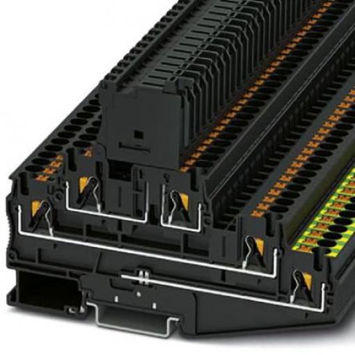 Phoenix Contact Svorkovnice na lištu DIN s pojistkou 3002603, řada: PT 4, 24 V Černá 6 mm² 3 Zásuvný Jištěný IECEx/ATEX