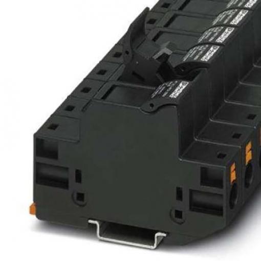 Phoenix Contact Svorkovnice na lištu DIN s pojistkou 3062142, řada: PT 10, 1000 V Černá 10 mm² 1 Zásuvný Jištěný