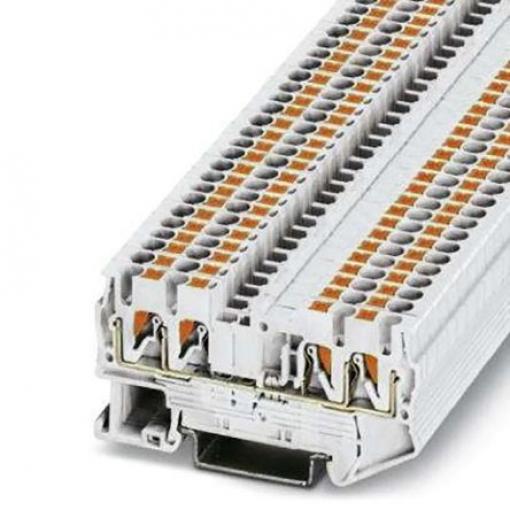 Phoenix Contact Zemnicí svorkovnice, počet cest: 4, 12 AWG, délka: 72.2 mm Lišta DIN 4 mm² barva Bílá Zásuvný, materiál