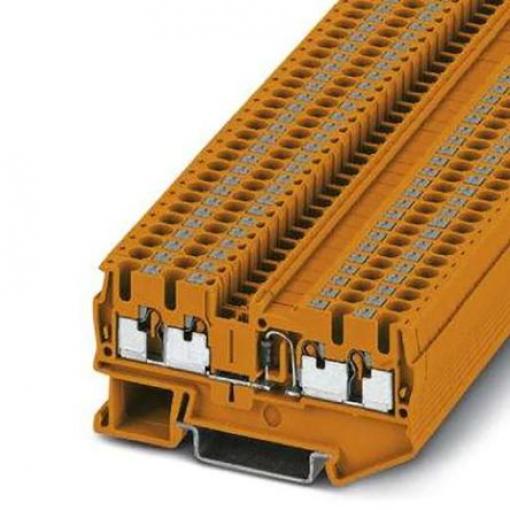 Phoenix Contact Napájení přes svorkovnici, řada: PT 0.14 to 4 mm², Lišta DIN Oranžová, počet cest: 4 500mA, 26/12, 800 V