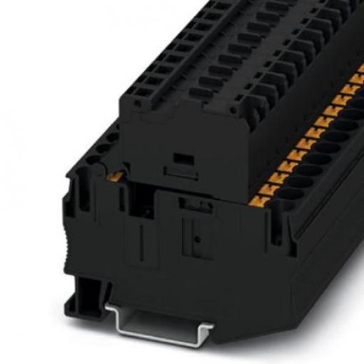 Phoenix Contact Svorkovnice na lištu DIN s pojistkou 3212133, řada: PT 6, 250 V Černá 10 mm² 1 Zásuvný Jištěný