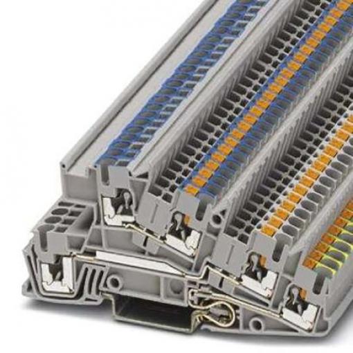 Phoenix Contact Zemnicí svorkovnice, počet cest: 5, 12 AWG, délka: 101 mm Lišta DIN 4 mm² barva Šedá Zásuvný, materiál