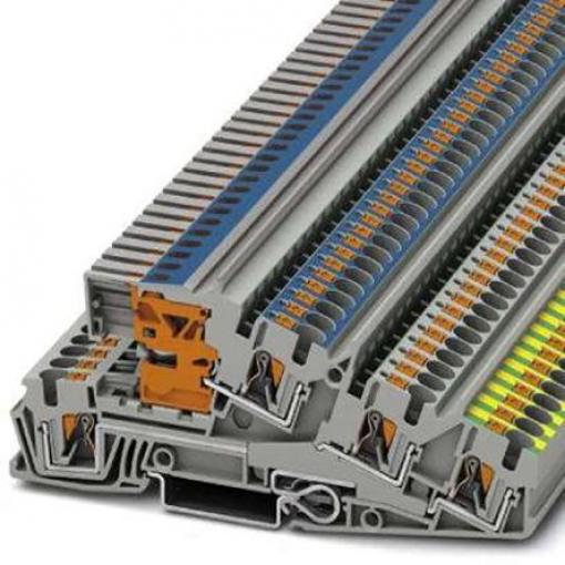 Phoenix Contact Zemnicí svorkovnice, počet cest: 5, 10 AWG, délka: 114 mm Lišta DIN 6 mm² barva Šedá Zásuvný, materiál