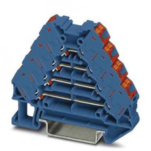 Phoenix Contact Svorkovnice pro montáž na lištu DIN 3270120, řada: PTRV 4 BU/RD, 250 V Modrá 0.14 to 2.5 mm² 4 Zásuvný
