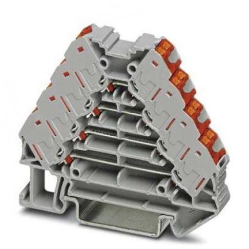 Phoenix Contact Svorkovnice pro montáž na lištu DIN 3270121, řada: PTRV 4 /RD, 250 V Šedá 0.14 to 2.5 mm² 4 Zásuvný