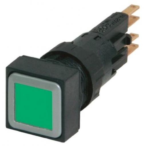 Eaton Tlačítkový spínač, řada: RMQ16 Zelená Okamžité, průměr výřezu: 16 mm IP65