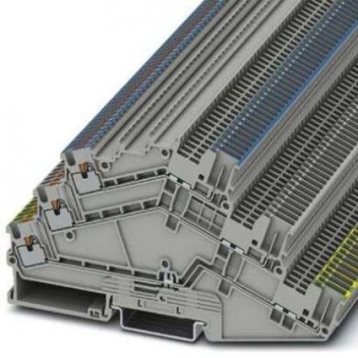 Phoenix Contact Zemnicí svorkovnice 1027886, řada: PTS 1.5/S-PE/L/N/3P, 500 V Šedá 0.14 to 1.5 mm² 3 Zásuvný Ne