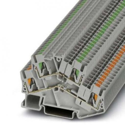 Phoenix Contact Svorkovnice s dvojitou úrovní 3209609, řada: PTTBS 2.5/U-OG/O-GN, 500 V Šedá 0.14 to 4 mm² 2 Zásuvný