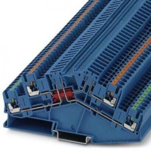 Phoenix Contact Odpojovací svorkovnice 3210403, řada: PTTBS 2.5-2TGB BU, 400 V Modrá 0.14 to 4 mm² 2 Zásuvný Ne