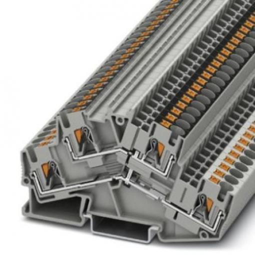 Phoenix Contact Svorkovnice s dvojitou úrovní 3211848, řada: PTTBS 4-PV, 800 V Šedá 0.2 to 6 mm² 2 Zásuvný IECEx/ATEX