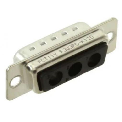 FCT from Molex Konektor D-Sub, řada: 173107, počet kontaktů: 3, orientace těla: Rovný, Panel Vnější, 1000V 6.86 mm,