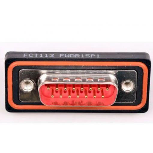 FCT from Molex Konektor D-Sub, řada: 172704, počet kontaktů: 15, orientace těla: Rovný 2.84 mm, Průchozí otvor Vnější,
