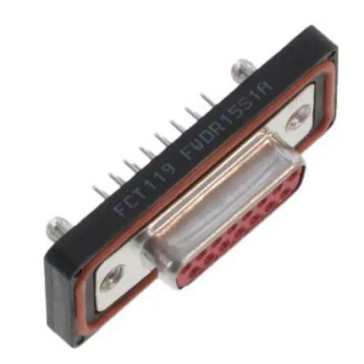 FCT from Molex Konektor D-Sub, řada: 172704, počet kontaktů: 15, orientace těla: Rovný 2.84 mm, Průchozí otvor Vnitřní,