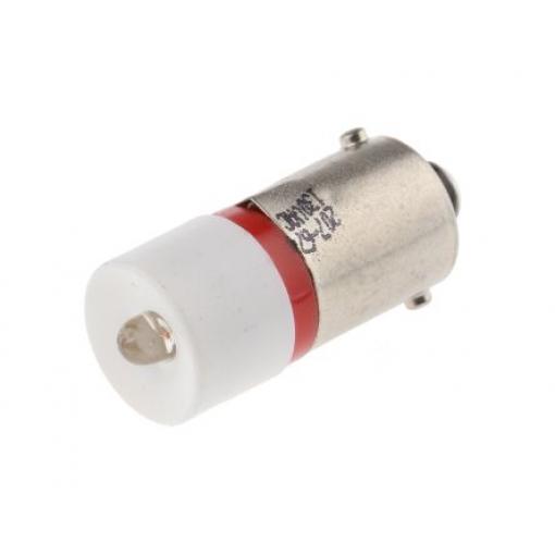 RS PRO Kontrolka barva světla Červená, objímka žárovky: BA9 Jednočipové, průměr: 10 mm, 130 V ac