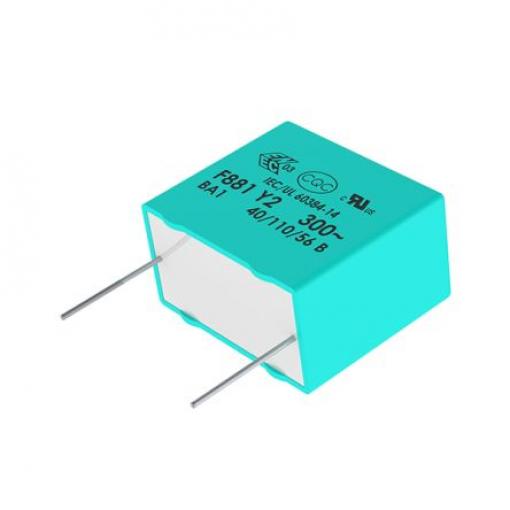 Polypropylenový kondenzátor PP, řada: R52 10μF 10% 310V ac, Průchozí otvor KEMET