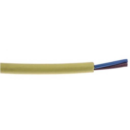 RS PRO Napájecí kabel 2žilový 2 m Termoplastický polyuretan plášť, Žlutá, vnější průměr: 6.6 mm OD, 300/500 V 50 °C