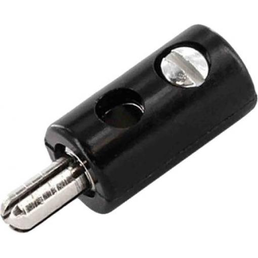 RS PRO Banánek, 30V, 32A, Černá, Vnější Pájecí, materiál kontaktu: Mosaz, délka: 11.4 mm, pokovení kontaktu: Nikl