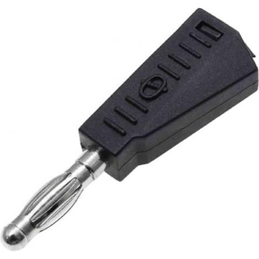 RS PRO Banánek, 4 mm, 30V, 19A, Černá, Vnější Pájecí, materiál kontaktu: Mosaz, délka: 46 mm, pokovení kontaktu: Nikl
