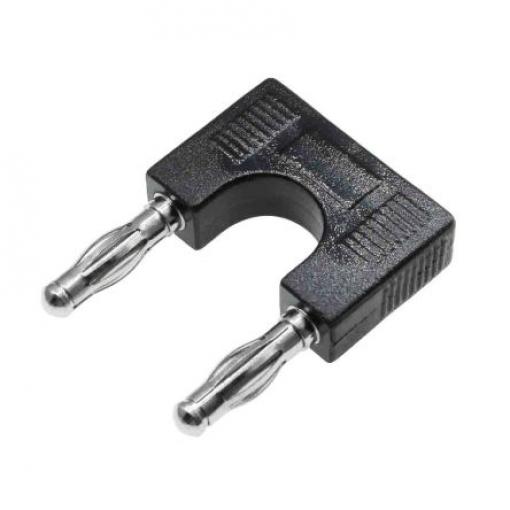 RS PRO Banánek, 4 mm, 30V, 32A, Černá, Vnější Přenos, materiál kontaktu: Mosaz, délka: 33 mm, pokovení kontaktu: Nikl