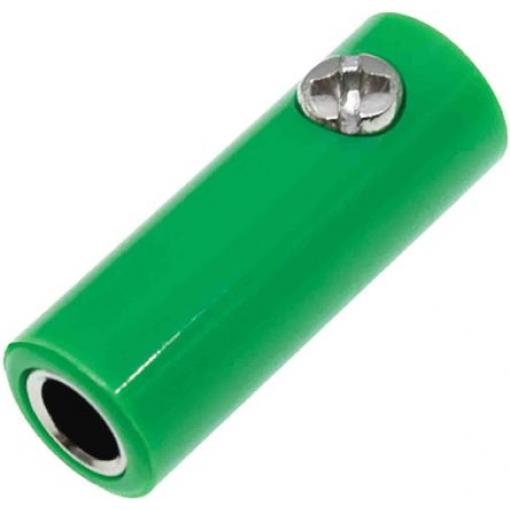 RS PRO Zásuvka na banánky, 4 mm, 30V, 32A, Zelená, Vnitřní Šroubová, materiál kontaktu: Mosaz, délka: 22.3 mm, pokovení