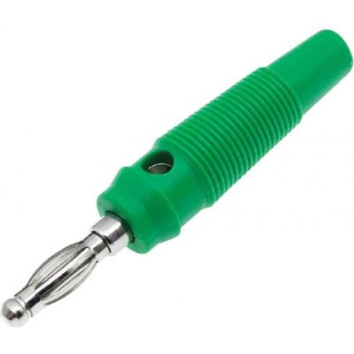 RS PRO Banánek, 4 mm, 30V, 24A, Zelená, Vnější Pájecí, materiál kontaktu: Mosaz, délka: 55.8 mm, pokovení kontaktu: Nikl