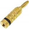 RS PRO Banánek, 4 mm, 30V, 32A, Černá, Vnější Přenos, materiál kontaktu: Mosaz, délka: 45 mm, pokovení kontaktu: Zlatá