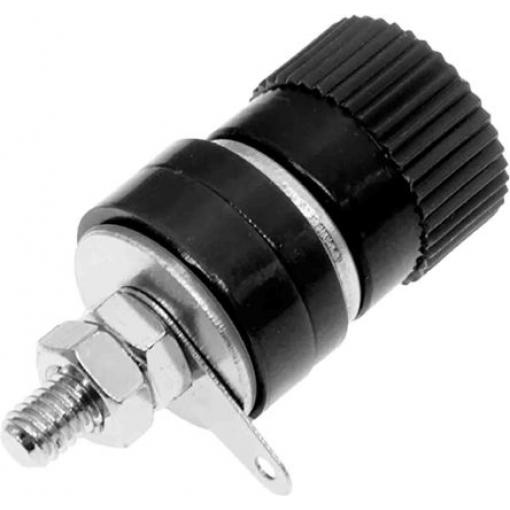 RS PRO Zásuvka na banánky, 4 mm, 30V, 24A, Černá, Vnitřní Pájecí, materiál kontaktu: Mosaz, délka: 59 mm, pokovení