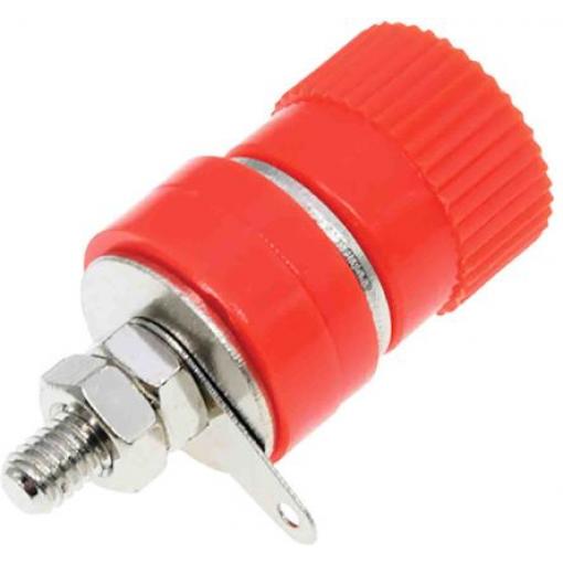 RS PRO Zásuvka na banánky, 4 mm, 30V, 24A, Červená, Vnitřní Pájecí, materiál kontaktu: Mosaz, délka: 32.5 mm, pokovení