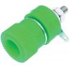 RS PRO Zásuvka na banánky, 4 mm, 30V, 24A, Zelená, Vnitřní Pájecí, materiál kontaktu: Mosaz, délka: 32.5 mm, pokovení