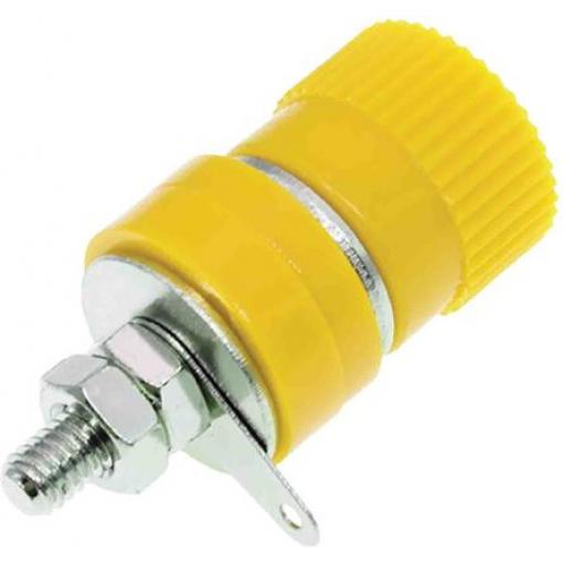 RS PRO Zásuvka na banánky, 4 mm, 30V, 24A, Žlutá, Vnitřní Pájecí, materiál kontaktu: Mosaz, délka: 32.5 mm, pokovení