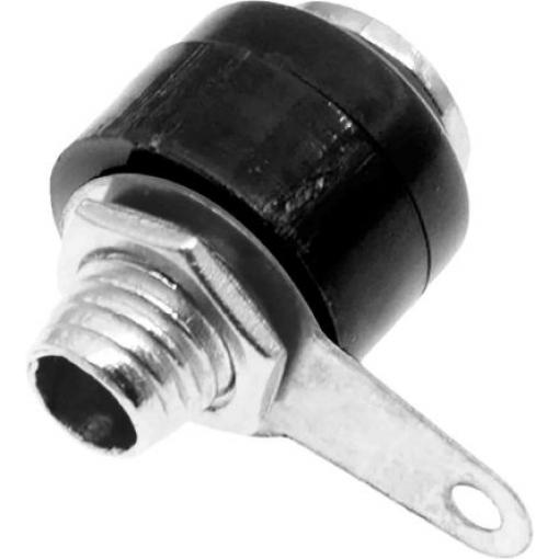 RS PRO Zásuvka na banánky, 4 mm, 30V, 19A, Černá, Vnitřní Pájecí, materiál kontaktu: Mosaz, délka: 15 mm, pokovení